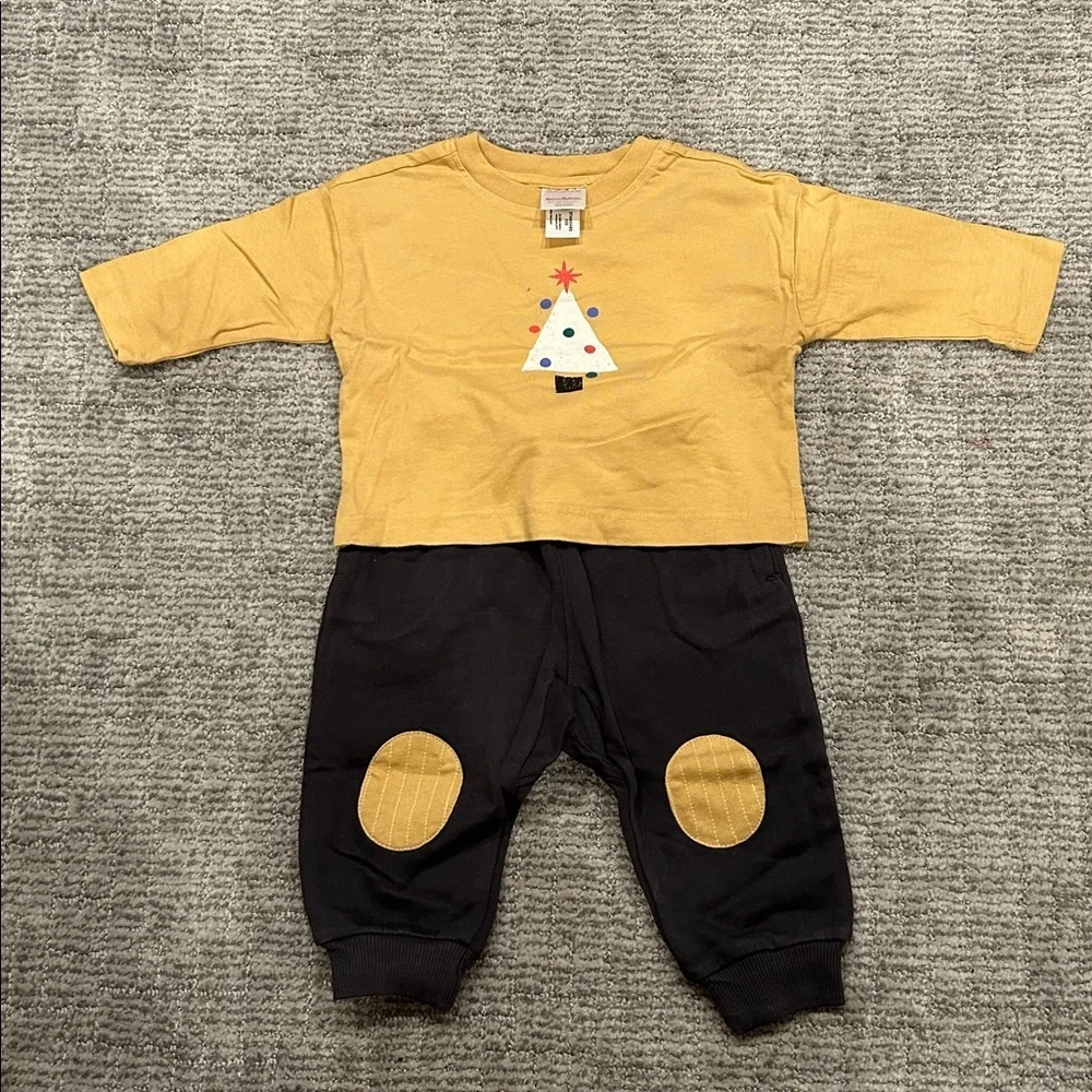 Hanna Andersson Baby Holiday Long Sleeve Graphic T-Shirt & Sweatpants Set 6-12